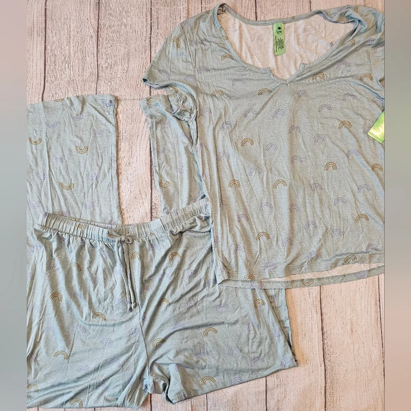 Honeydew Women's Size Large Good Times Pajama Set Clover Rainbow Print NWT $59 - Picture 5 of 7